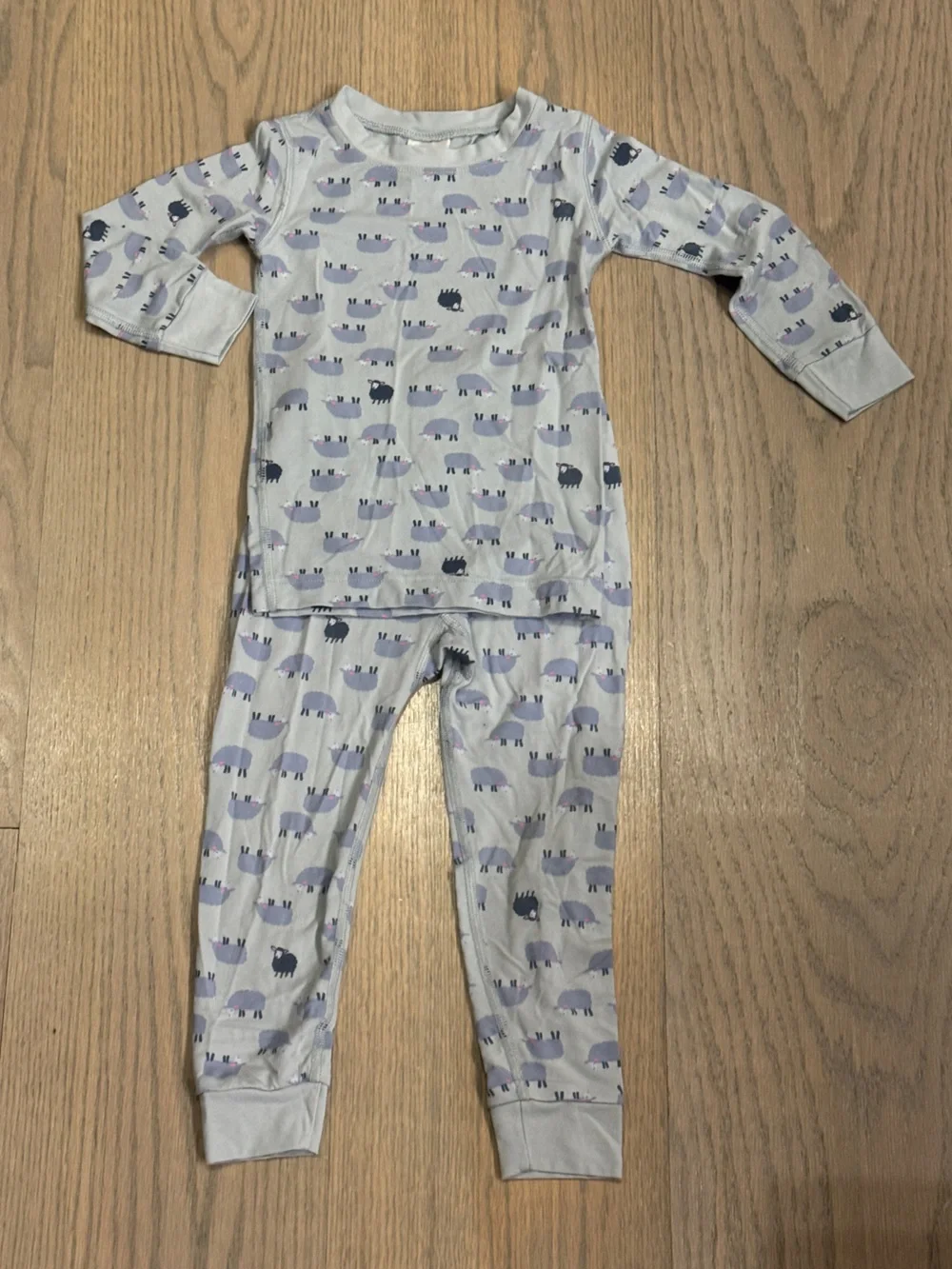 Hanna Andersson Light Blue & Purple Sheep Pajamas